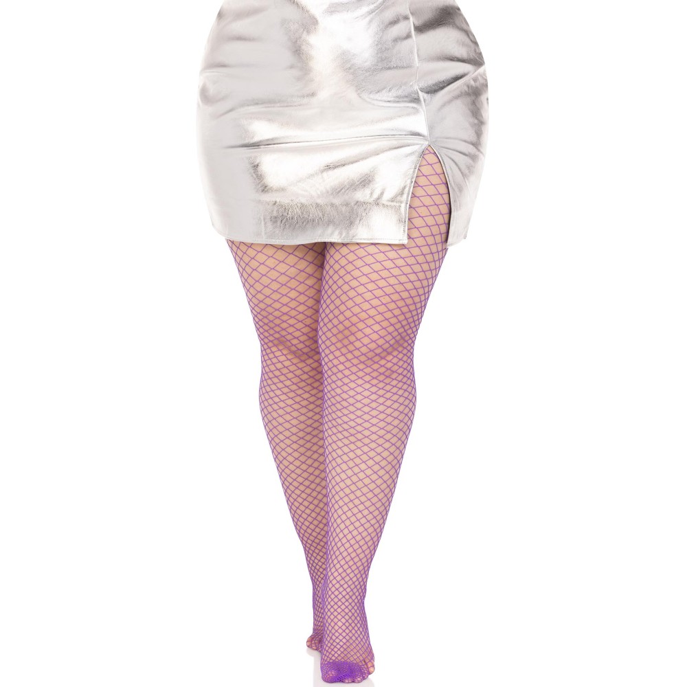 Leg Avenue - Plus Elastane Industrial Collants - Violet